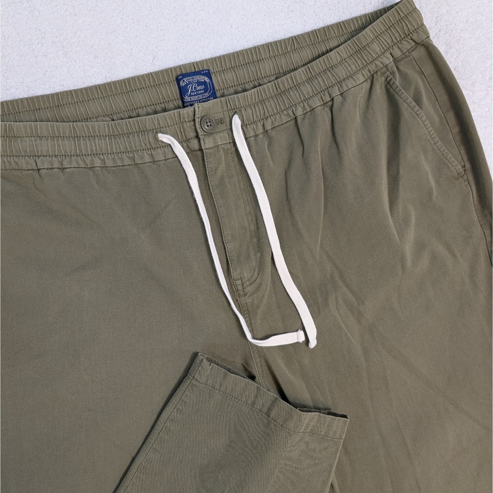 J Crew Stretchy Pants Mens 2XL 42"x27" Lightweight Joggers Army Green Cordura